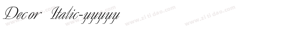Decor Italic字体转换